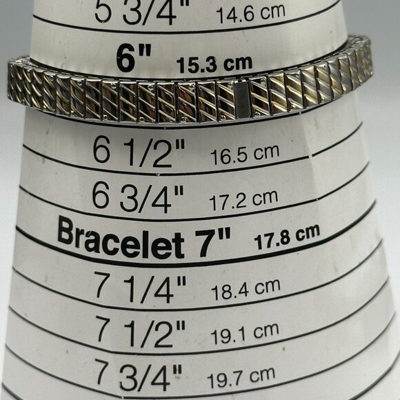 3/$30 Precision by Gruen Watch Women Silver/ Gold Stretch Band Oval Petite - Picture 11 of 13
